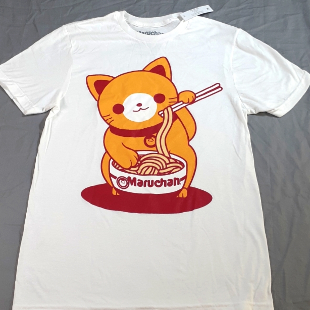MARUCHAN Graphic T-Shirt Men’s Small 100% Cotton Short Sleeve White